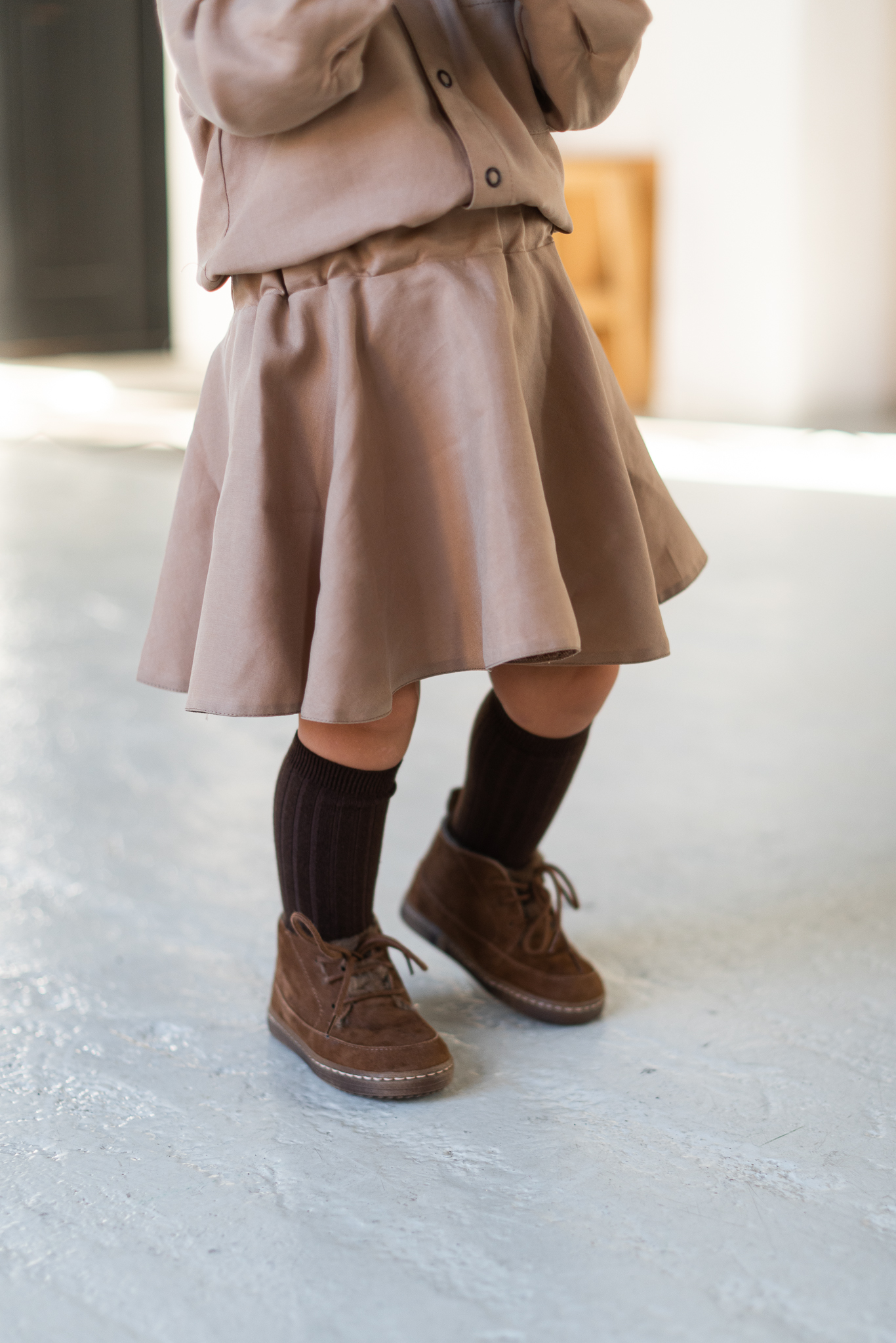 Falda de Tencel - Beige