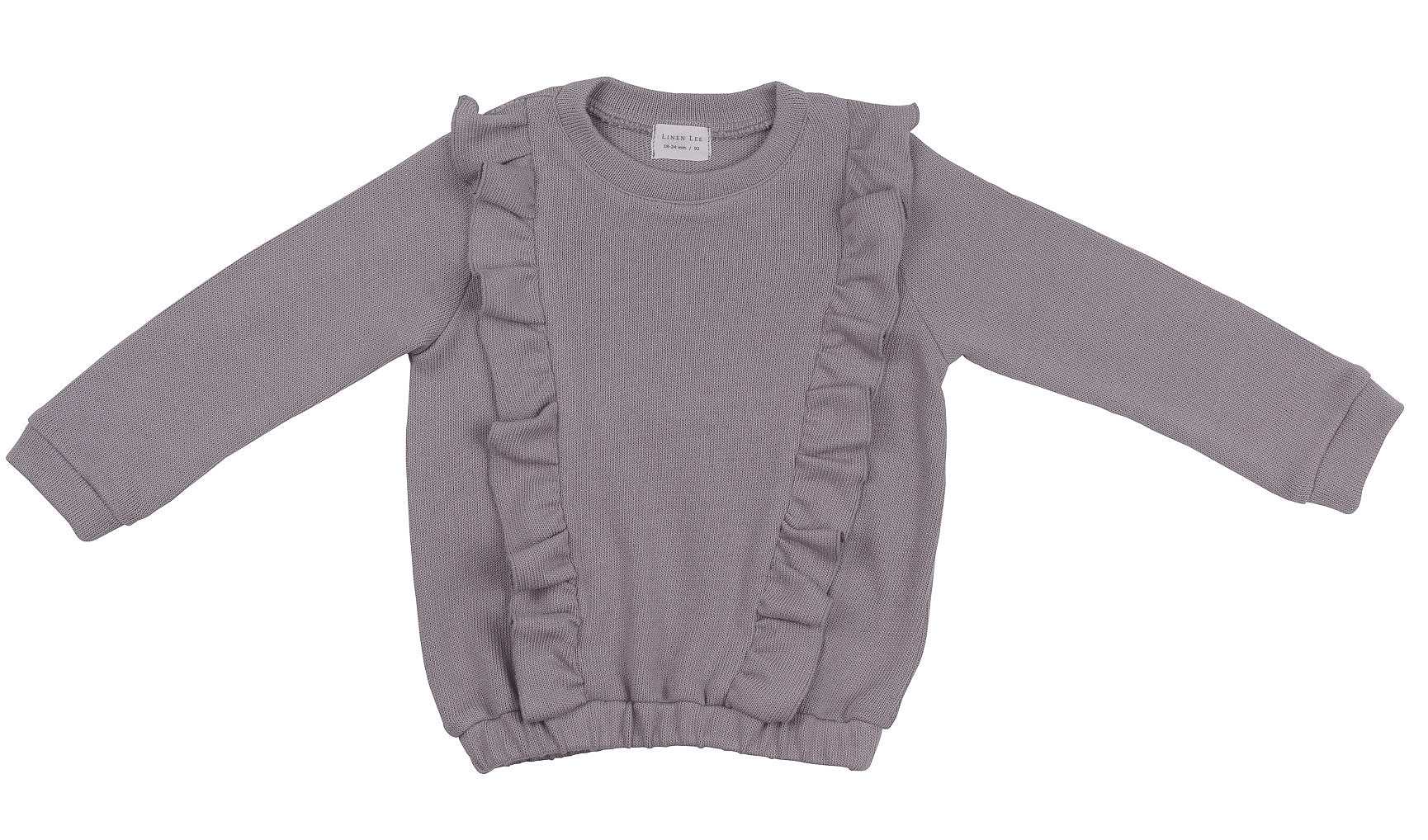 Blusa de algodón con Volantes - Gris