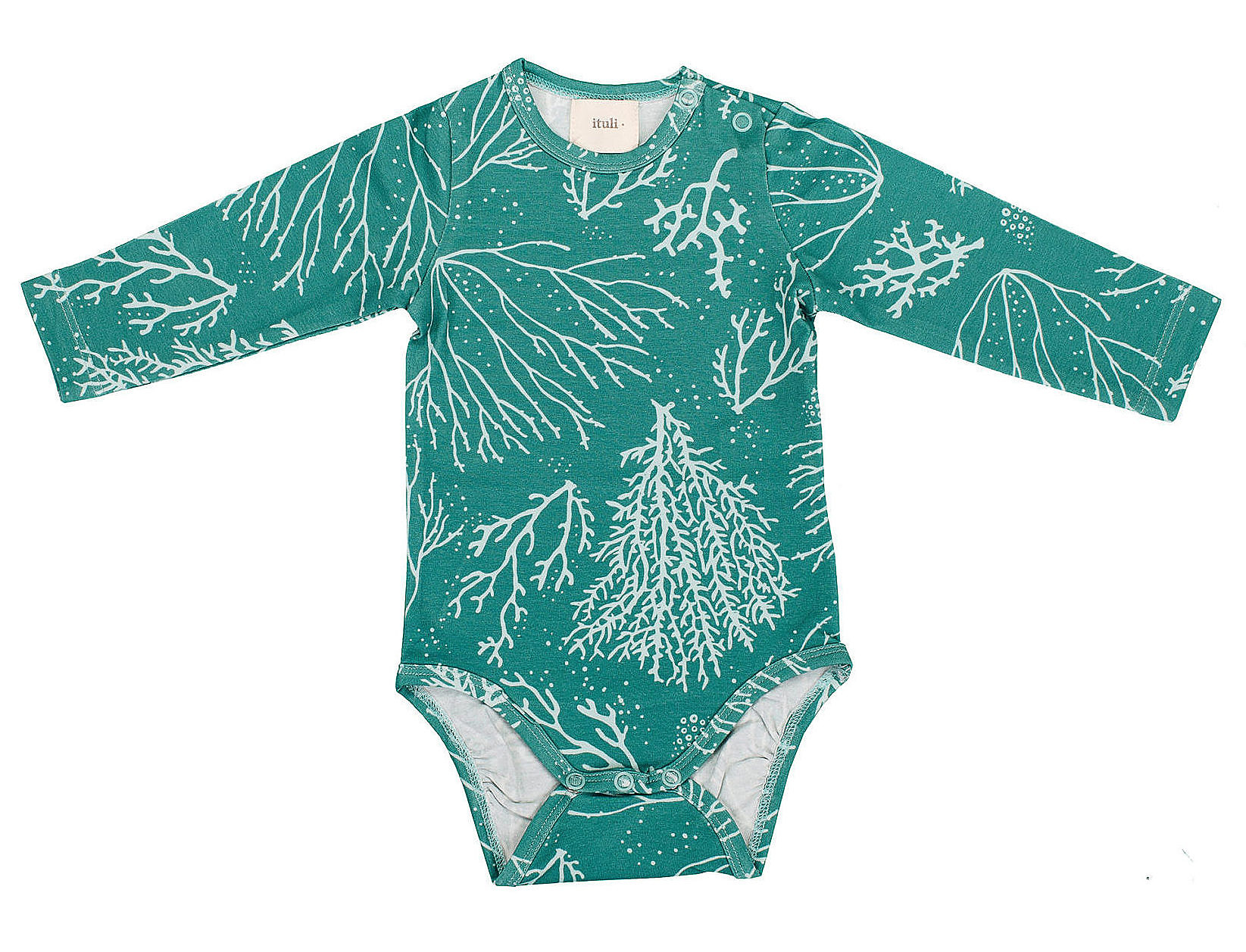 Body Bebé  Manga Larga Corals Aqua