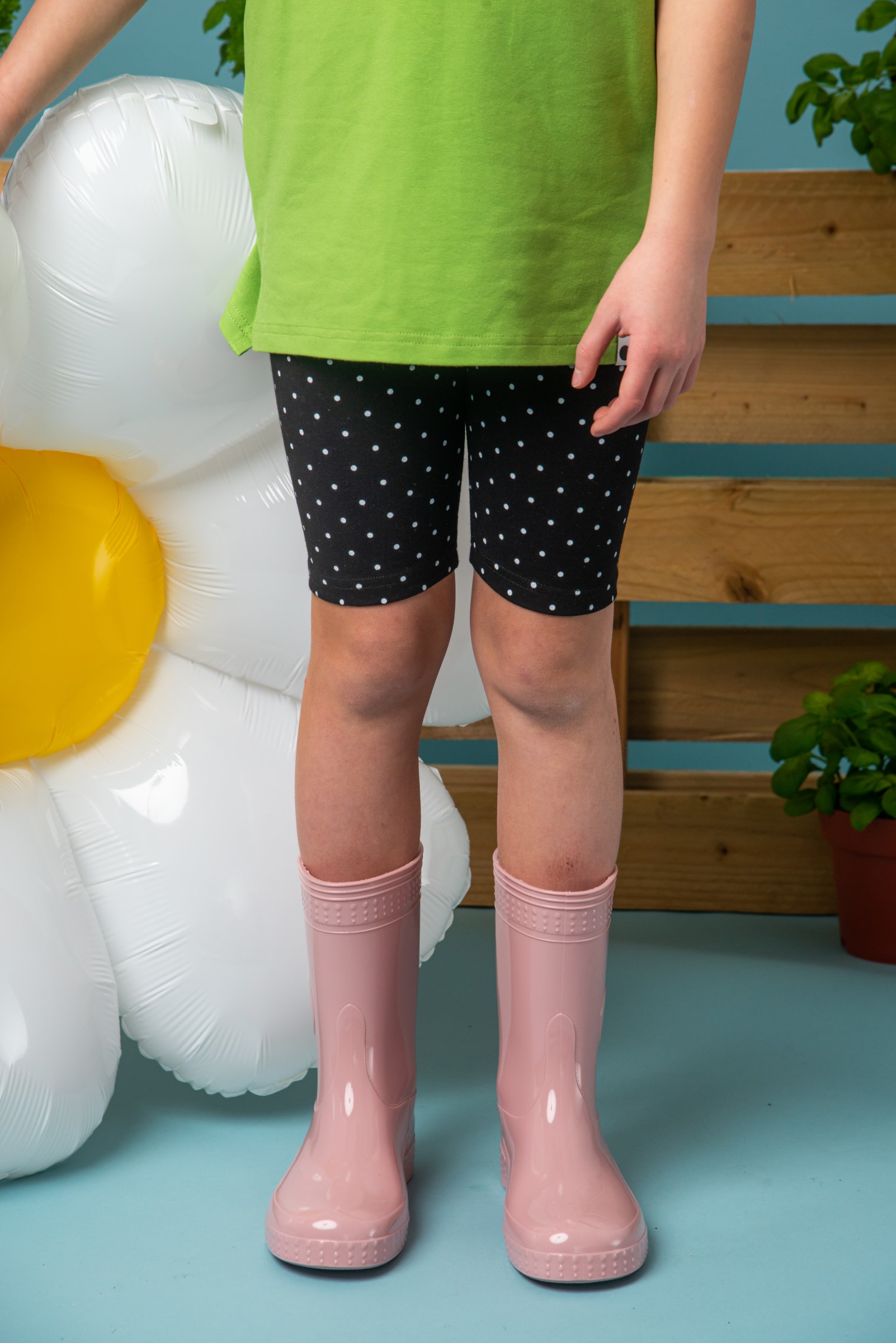 Pantalón Corto Biker - Negro Lunares