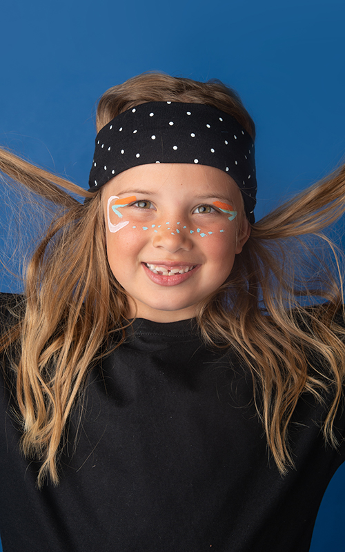 Cinta para el Pelo - Negro Lunares