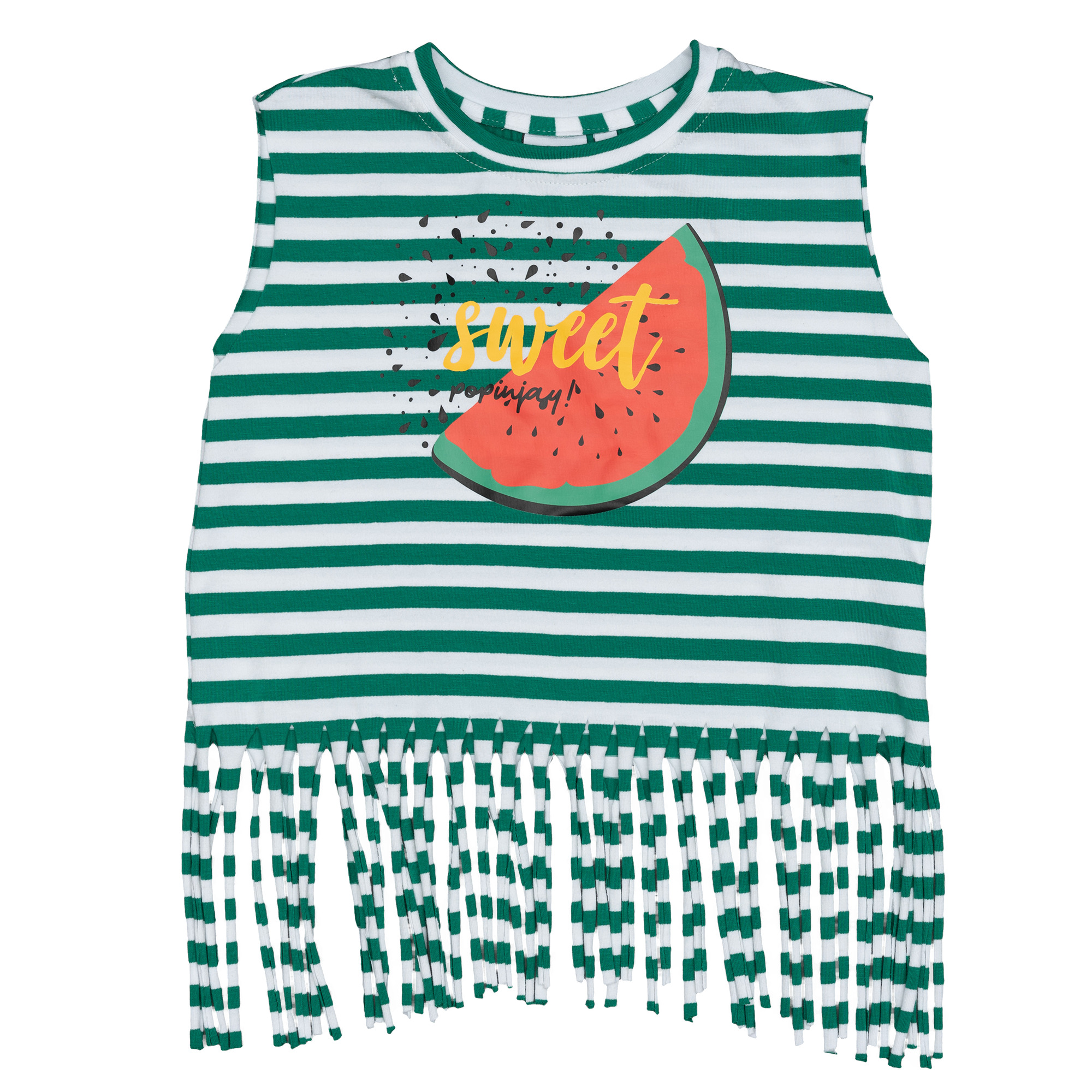 Top Flecos  Green Stripes Watermelon