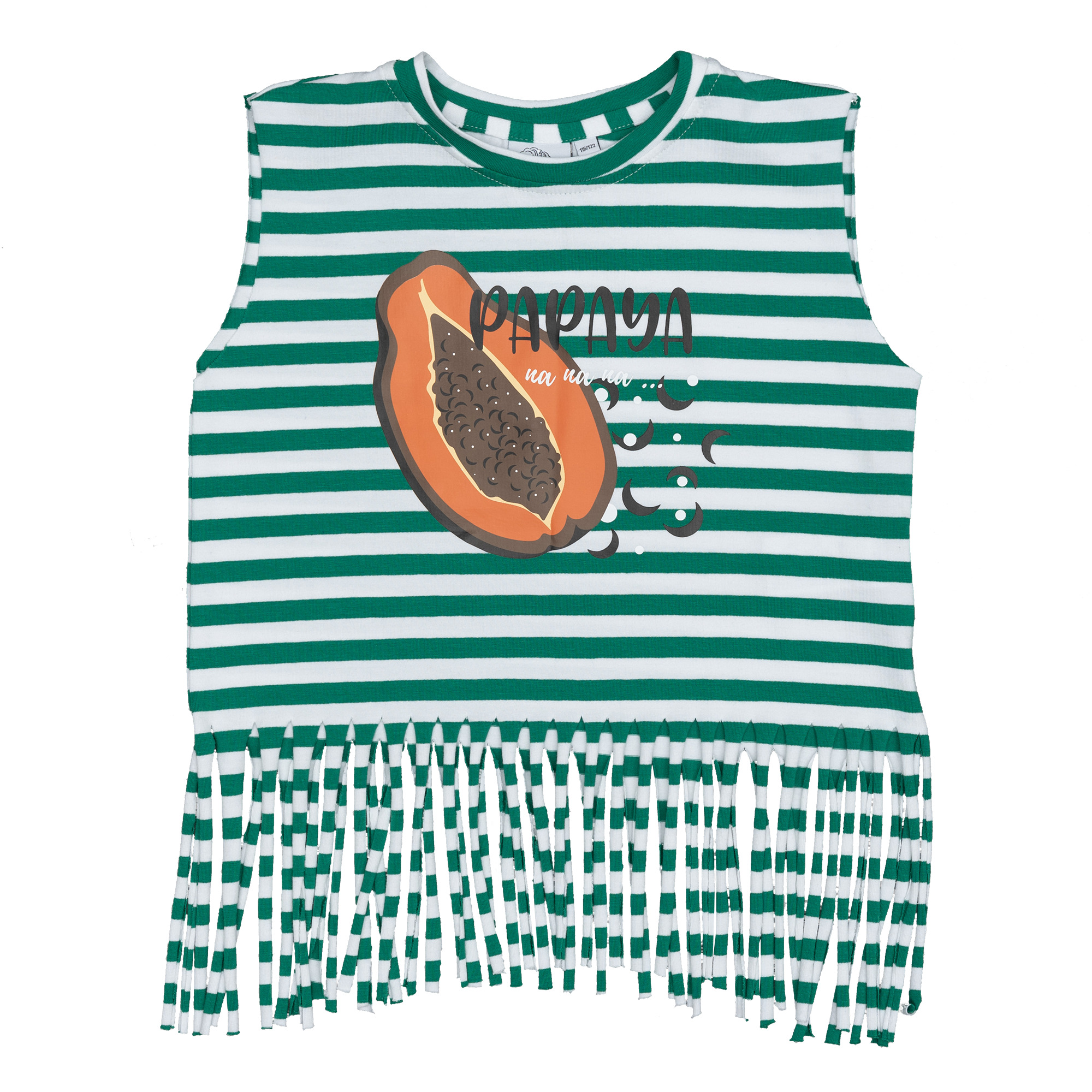 Top Flecos Green Stripes Papaya