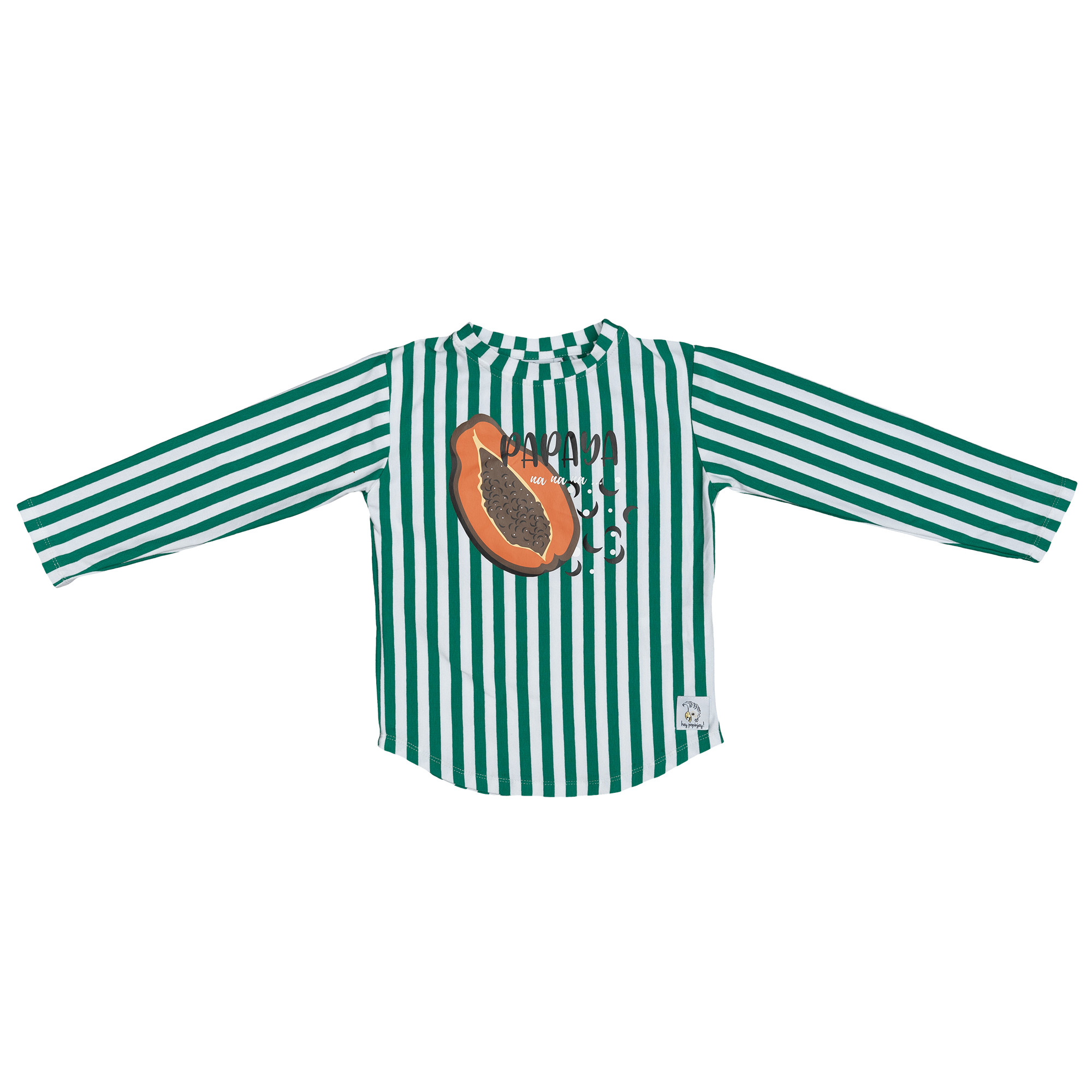 Camiseta Manga Larga Green Stripes Papaya
