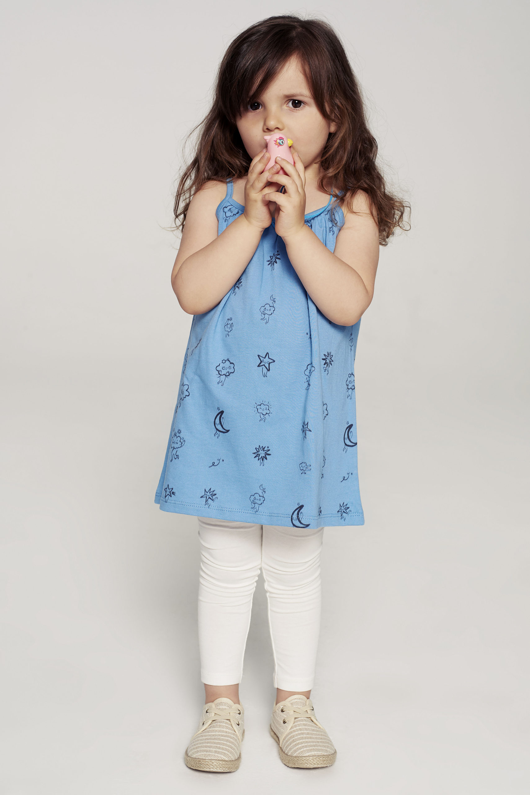 Vestido de Tirantes Clouds - Azul