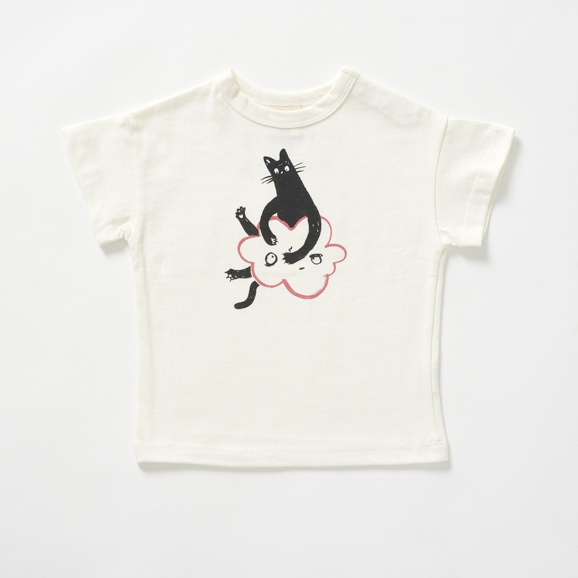 Camiseta Cat - Crema claro