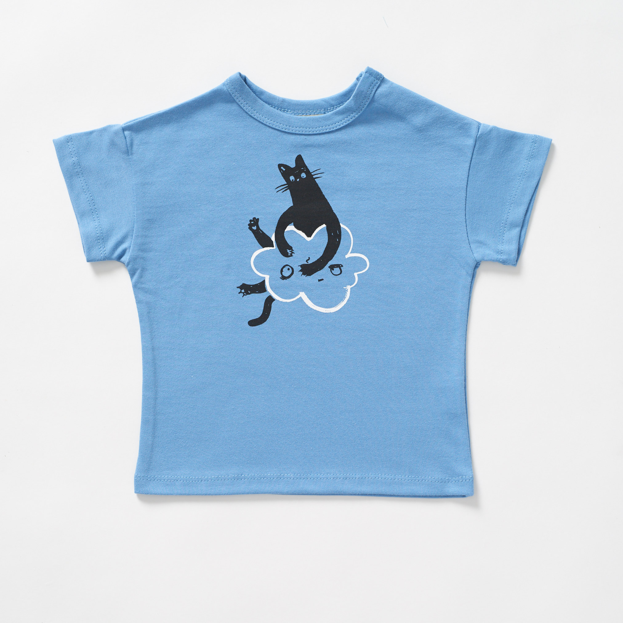 Camiseta Cat - Azul