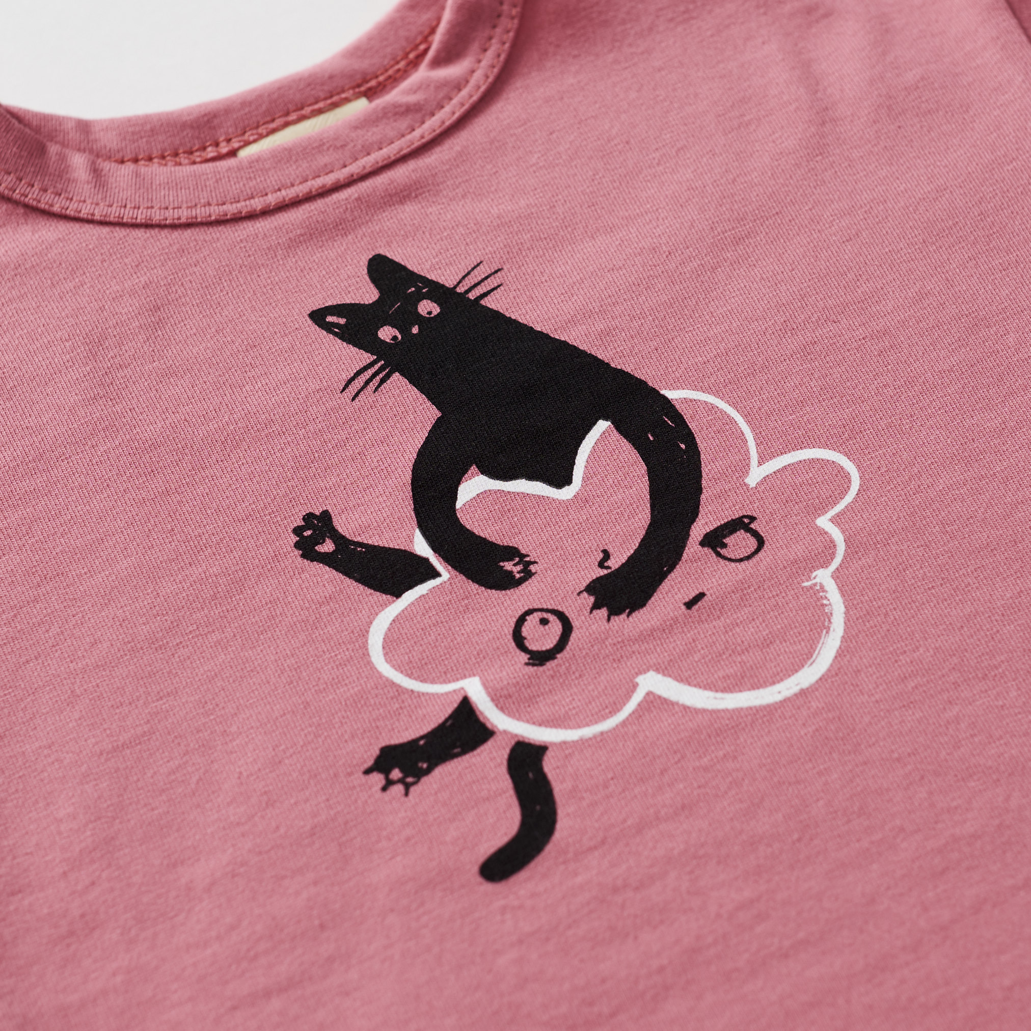 Camiseta Cat - Rosa