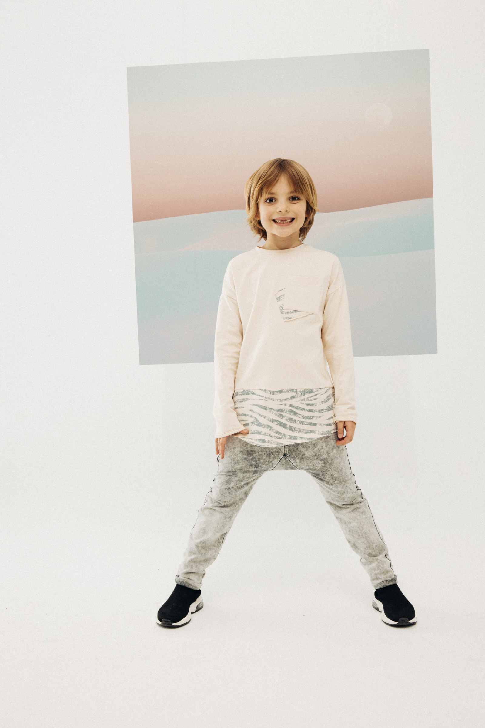 Camiseta Manga Larga Panel Zebra - Dovelike