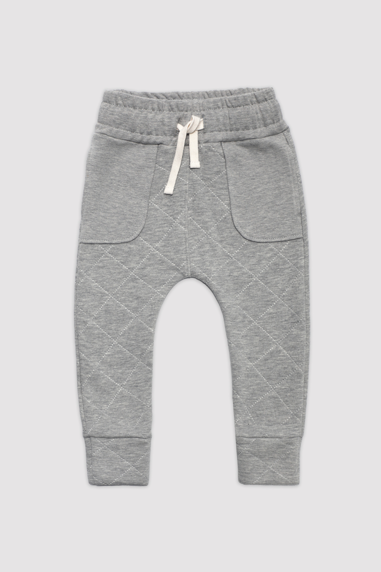 Quilted Gris Joggers