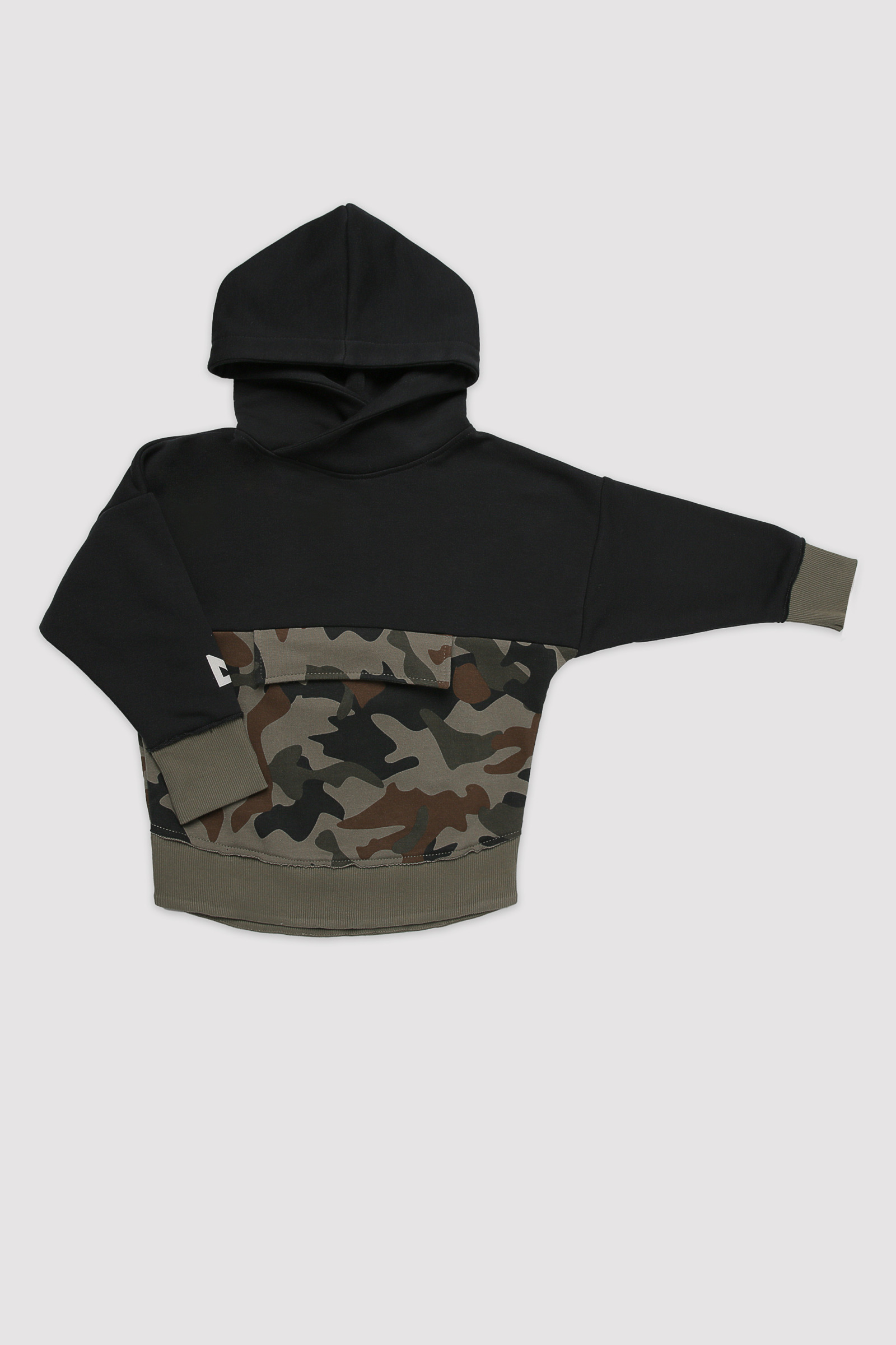 Sudadera con Cremallera Panel Camo