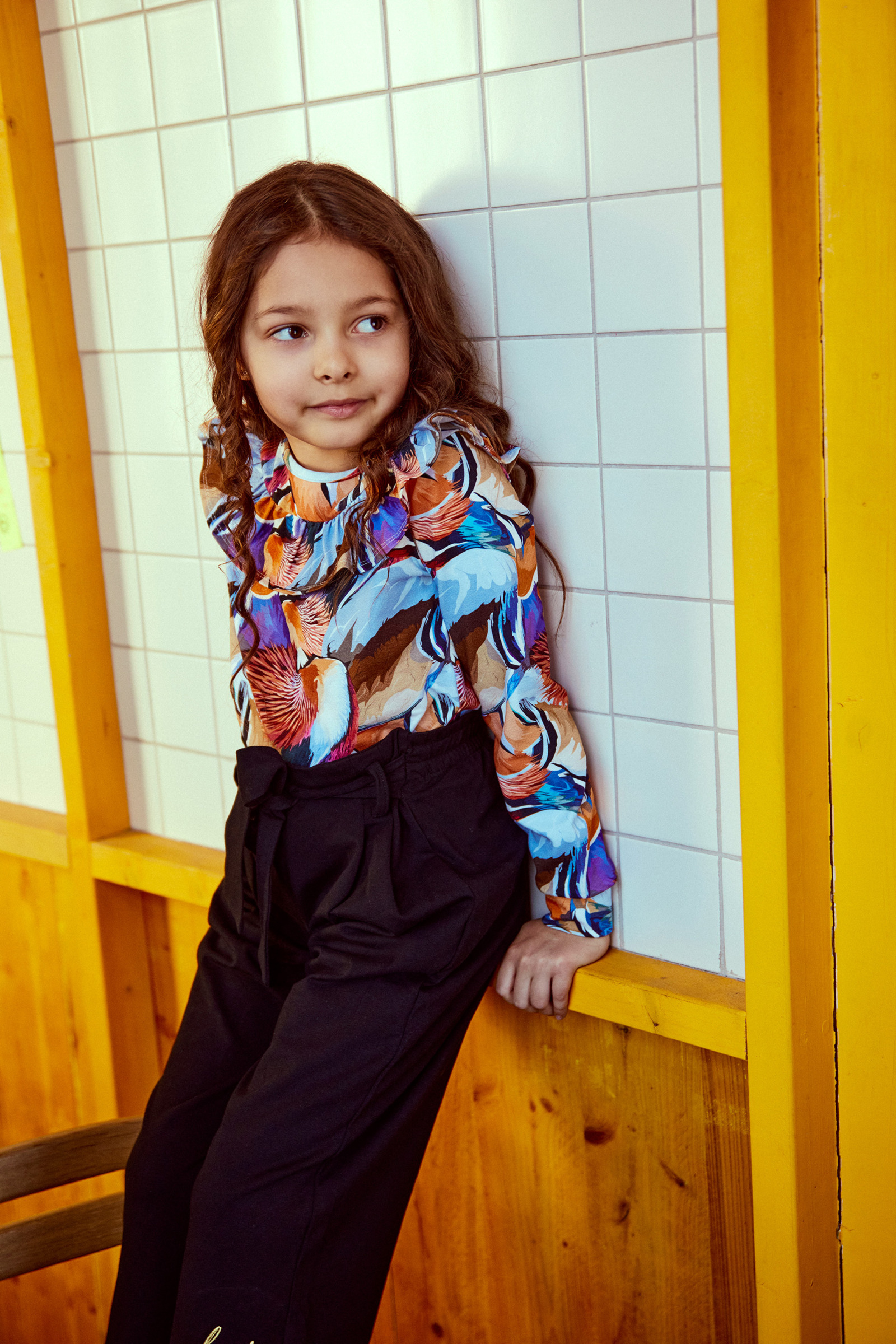 Bee Camiseta Manga Larga Mandarin Feathers