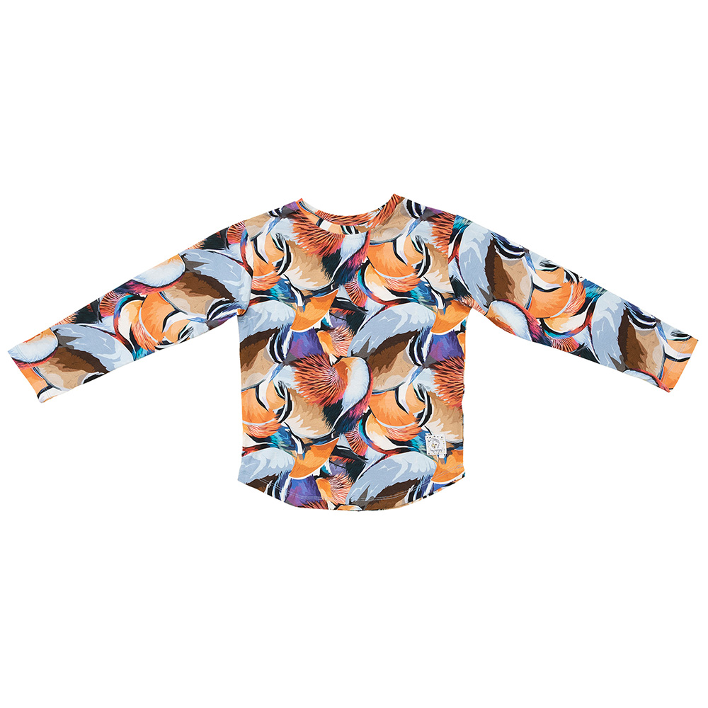 Camiseta Manga Larga Mandarin Feathers