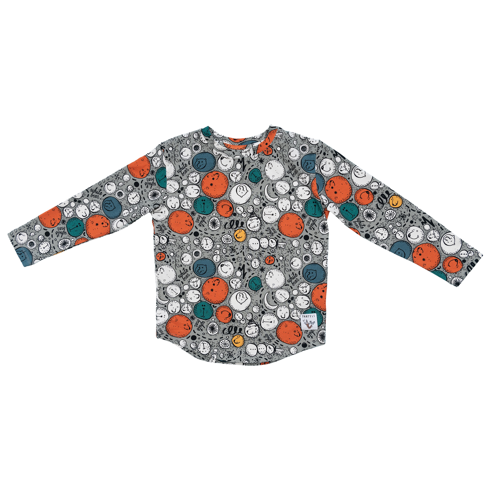 Camiseta Manga Larga Bears Grey