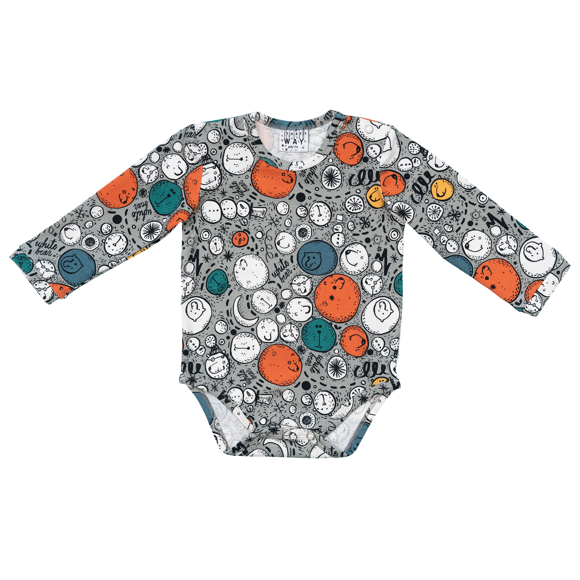 Body Bebé Bears Grey