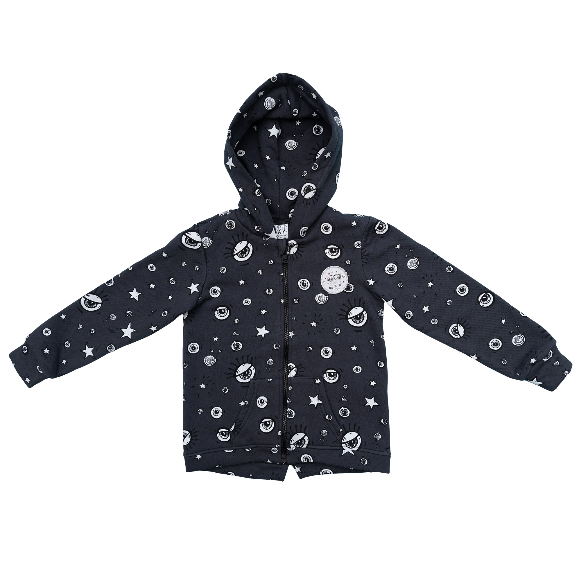 Sudadera con Cremallera Anthracite Eyes