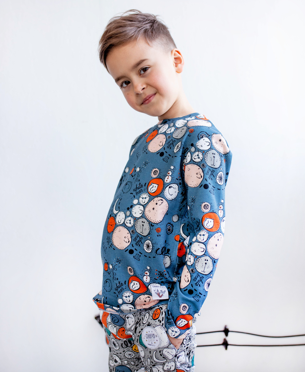 Camiseta Manga Larga Bears Blue