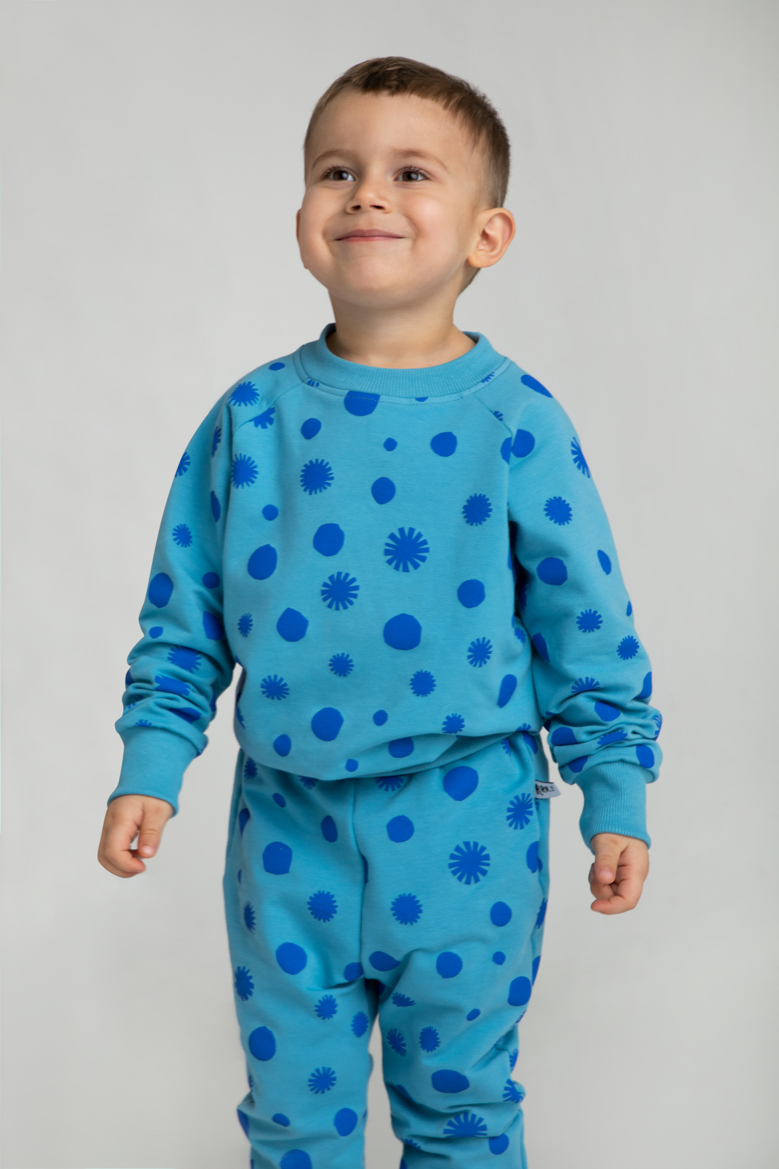 Sudadera Puntos - Azul