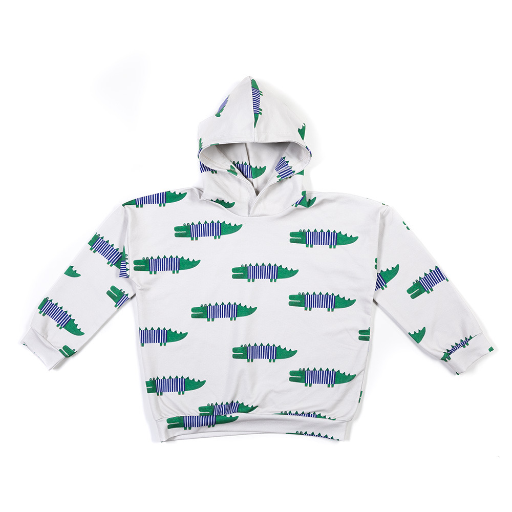 Crocos on Light Grey Sudadera con capucha