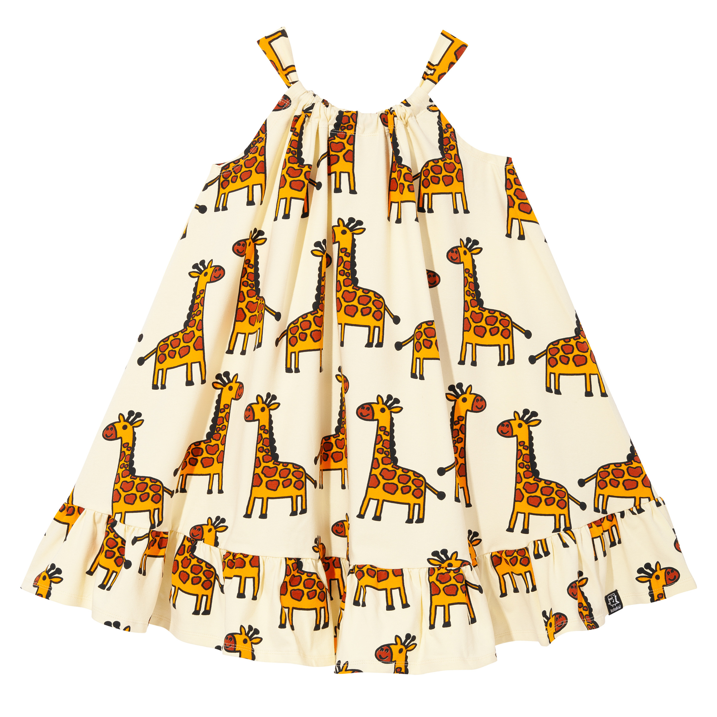 Bow Vestido - Yellow Giraffe