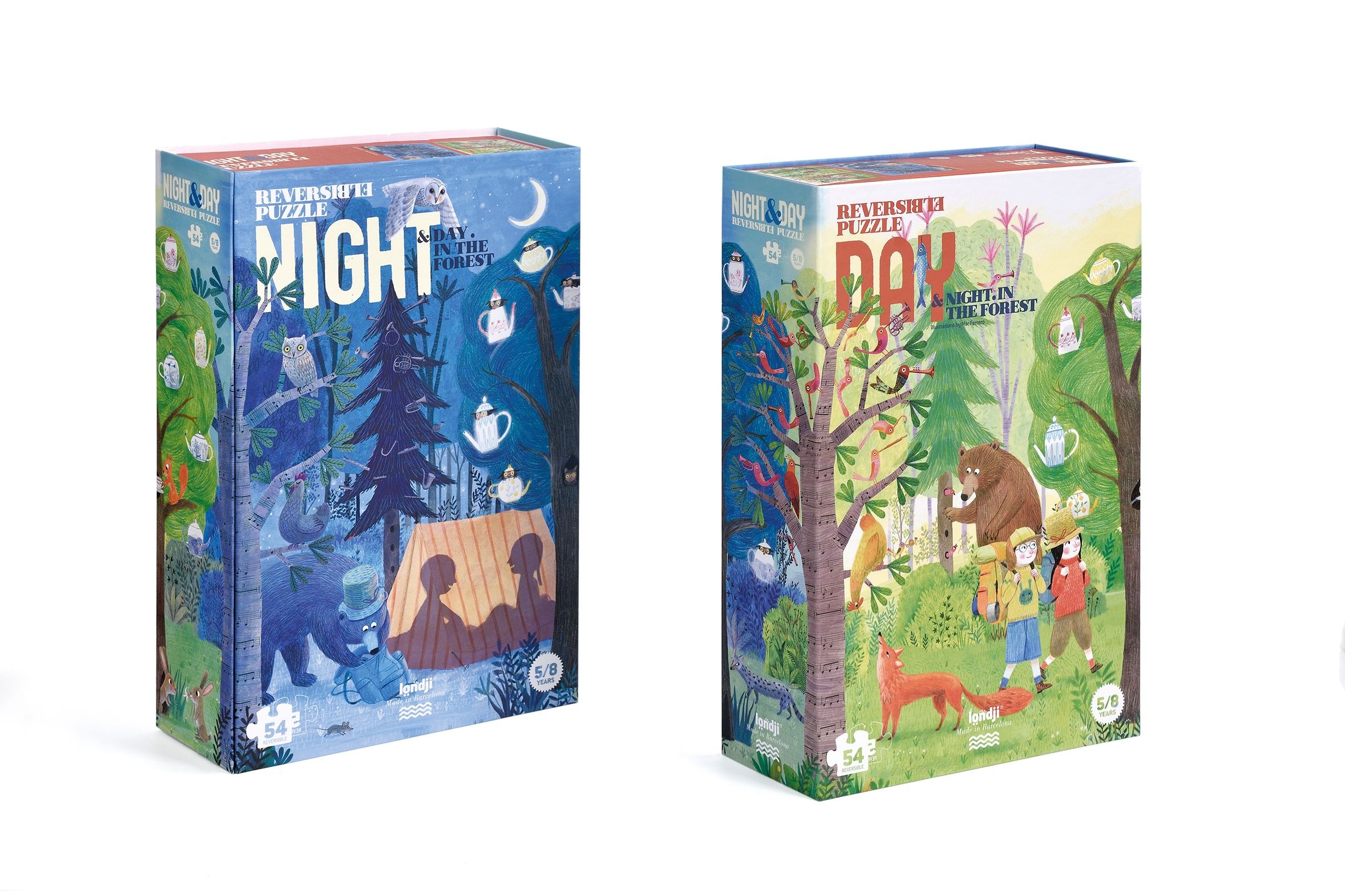 NIGHT AND DAY IN THE FOREST PUZZLE - Puzzle doble cara 54 piezas