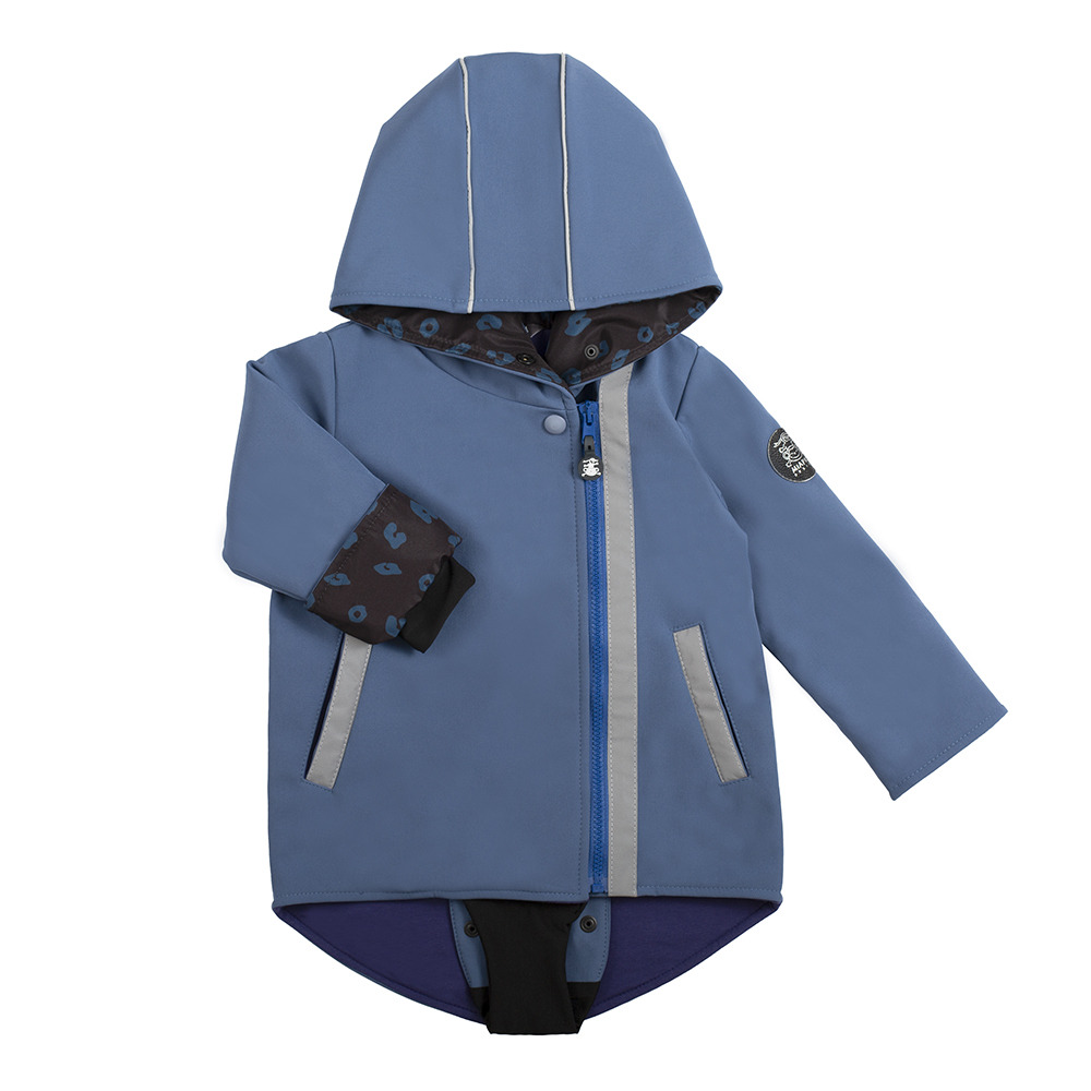 Chaqueta Softshell para niños con patente - Blue Jeans