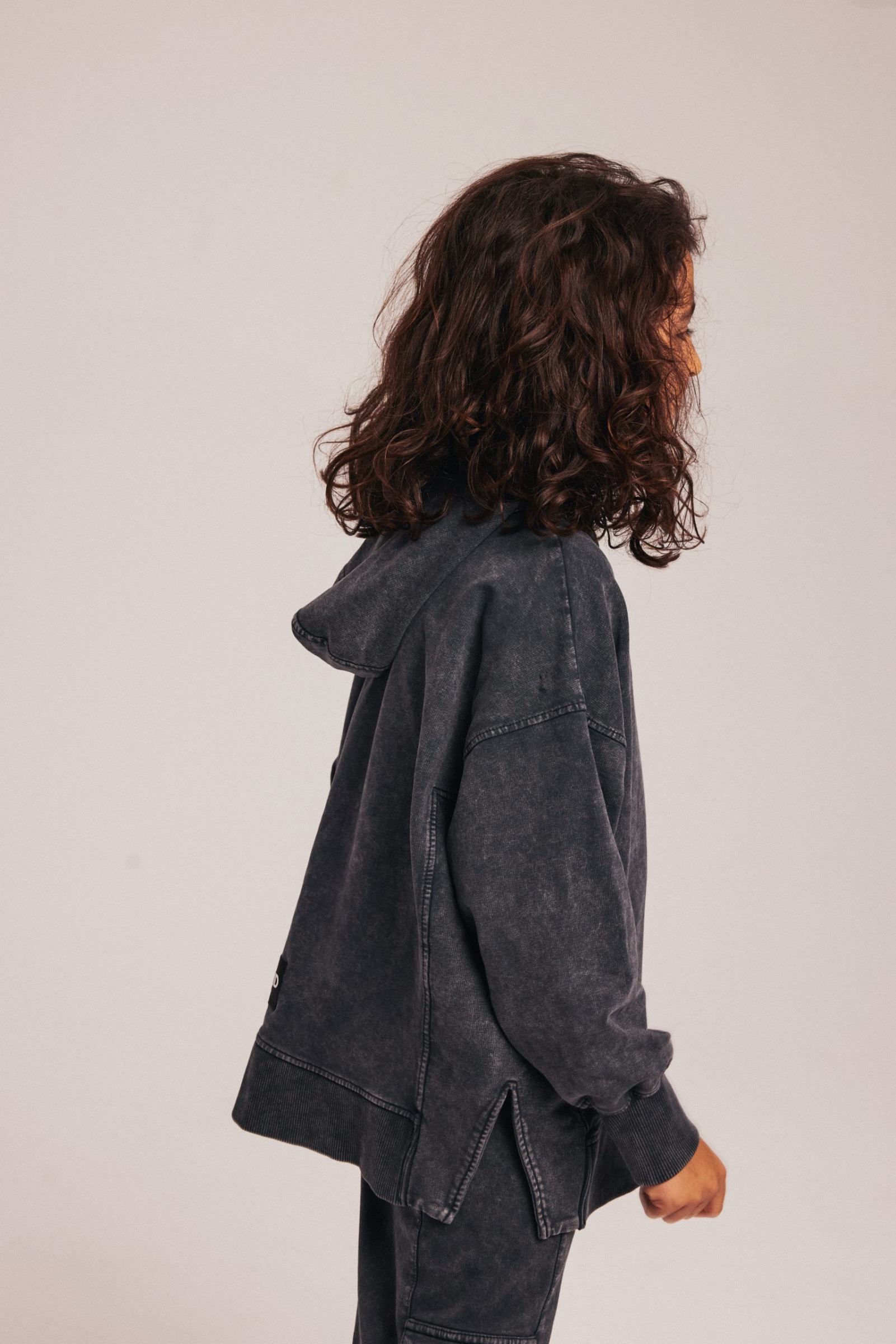 Sudadera con Cremallera - Vintage Black Wide