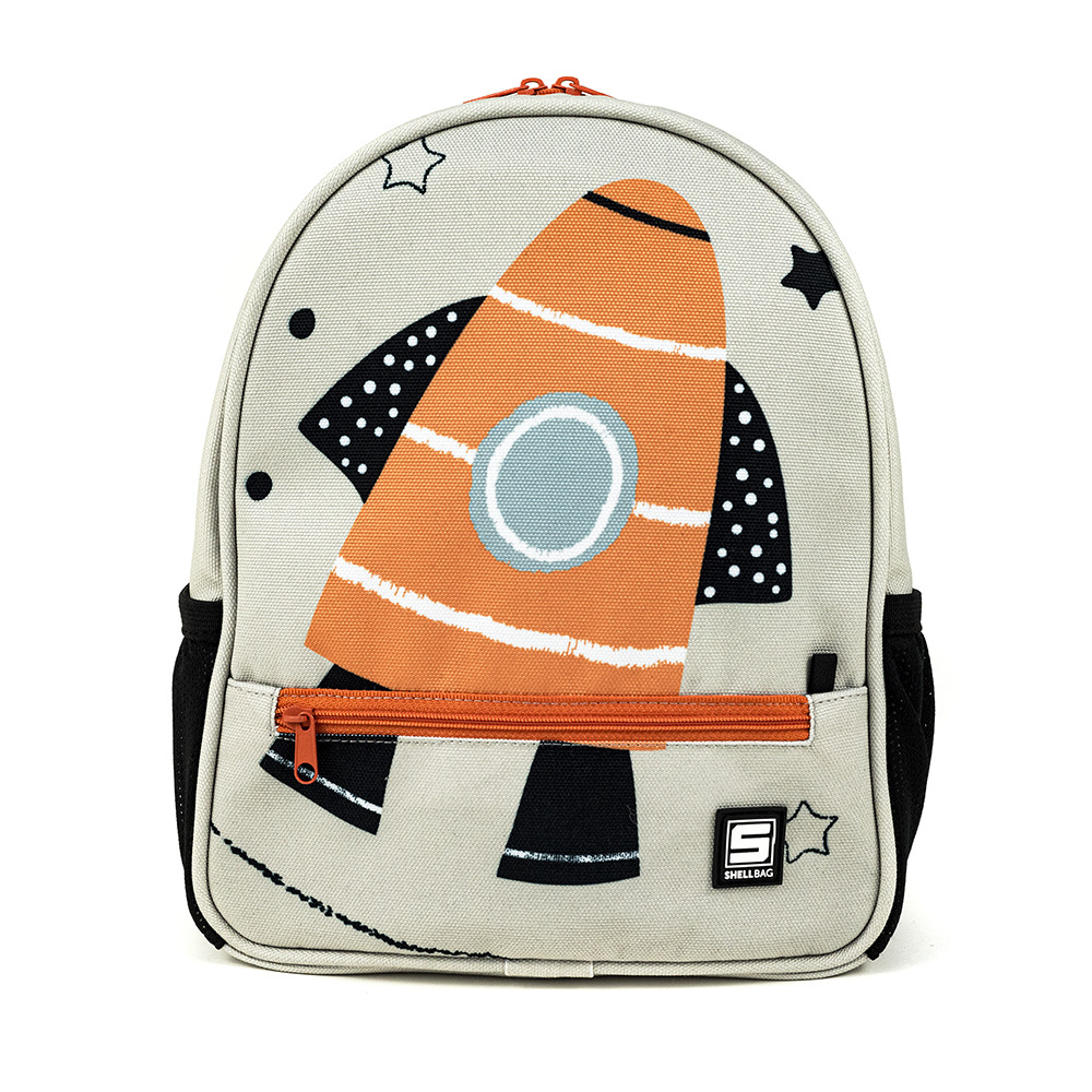 Mochila preescolar con cohete espacial