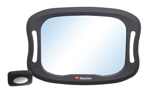 Baby Dan - Espejo de coche con iluminación LED