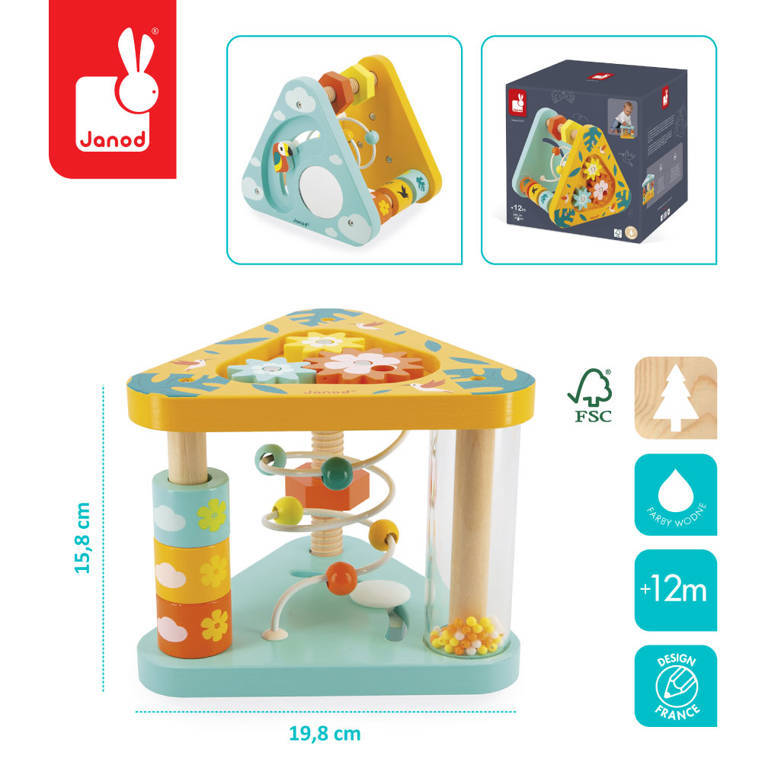 Janod - Triángulo multifuncional Tropic 12m+