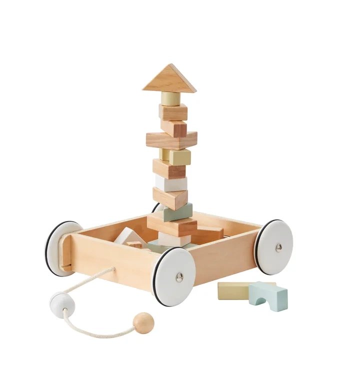 Kid's Concept - Carro con bloques de madera