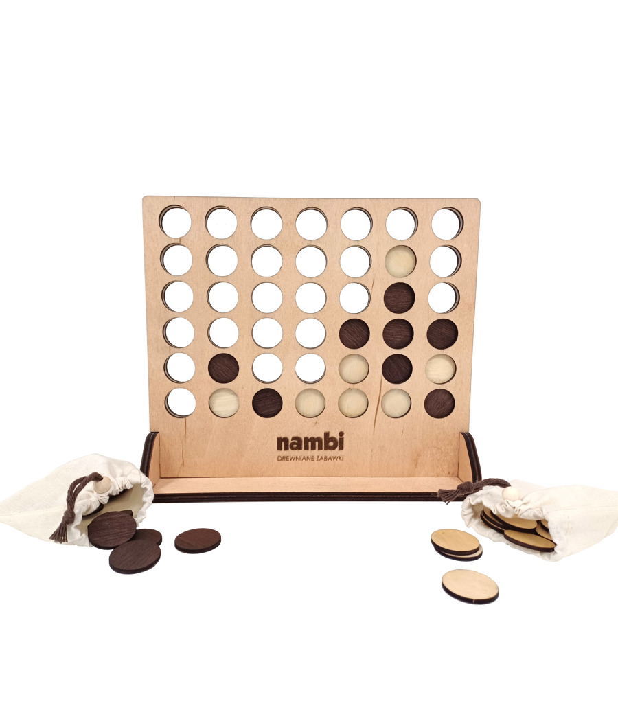 Juego de Lógica de Madera - 4 en Línea