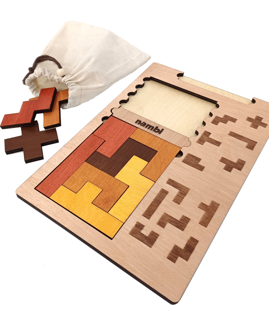 Juego de Lógica de Madera - Pentomino
