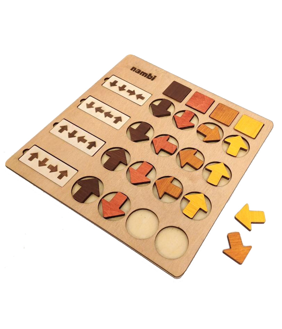 Juego de Lógica de Madera - Flechas