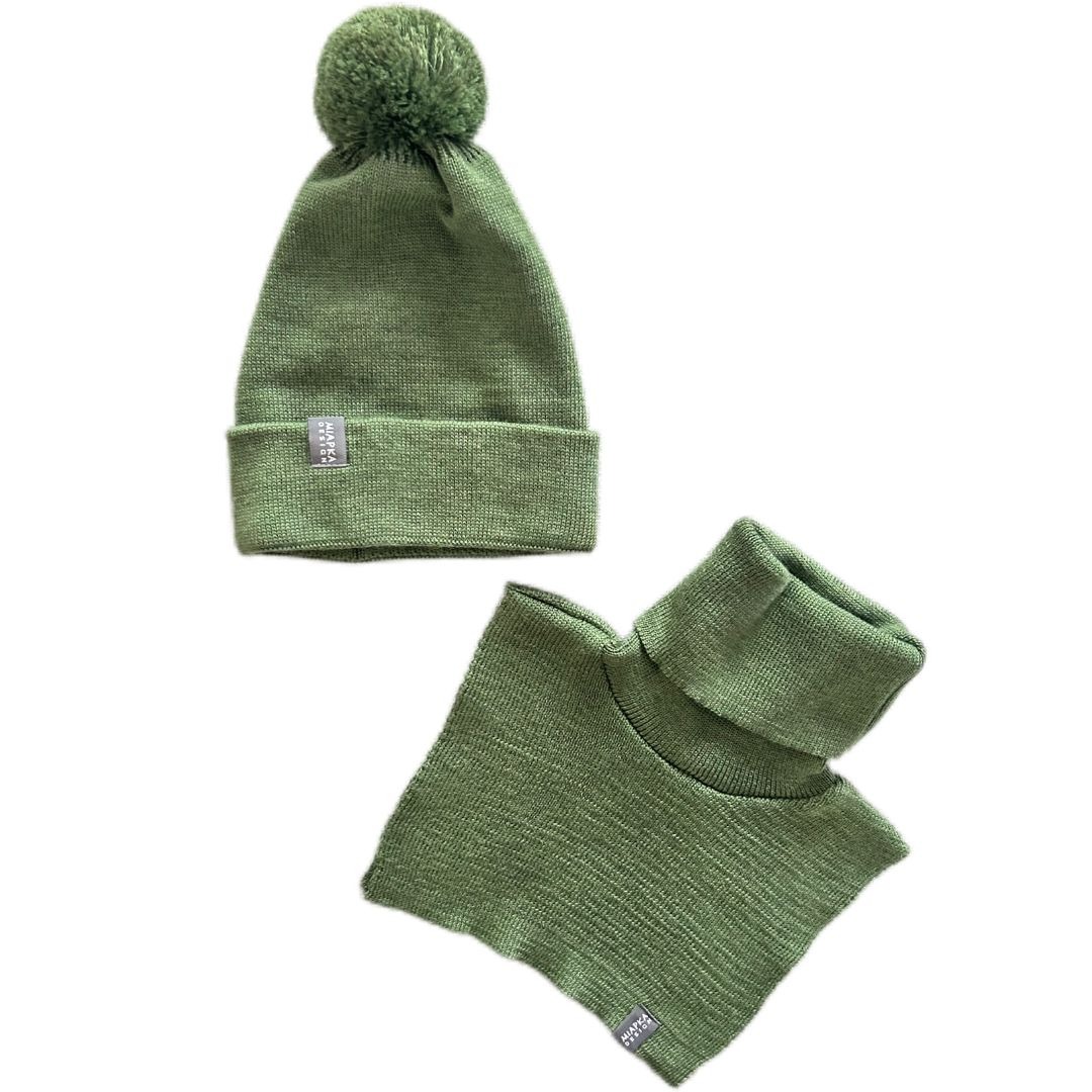 Bufanda Tubular Merino - Musgo del Bosque